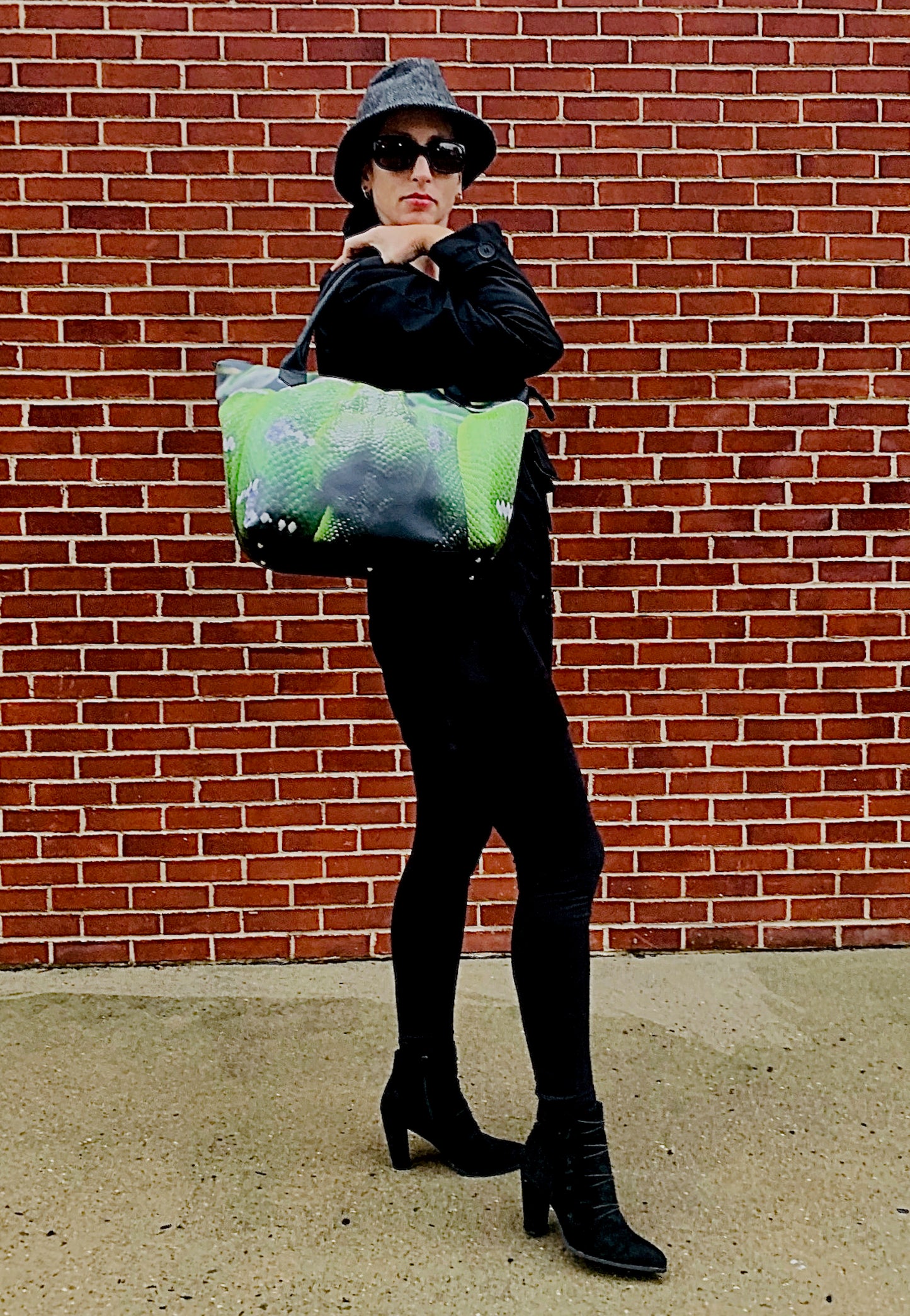 Emerald Tree Boa Nappa Leather Handbag